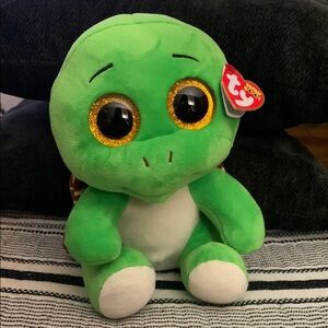 Ty Green and White Turtle Plush